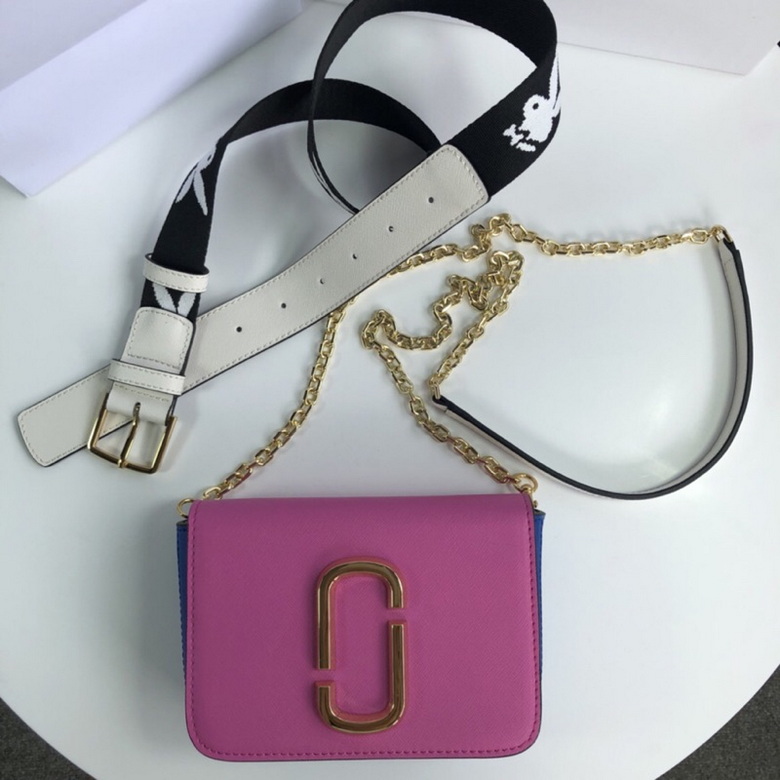 Marc Jacobs Snapshot Hip Shot Convertible Belt Bag in Pink Colorblock Leather