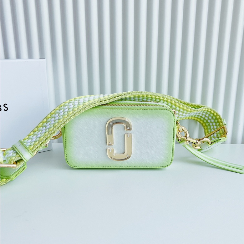 Marc Jacobs Snapshot Camera Crossbody Bag in Green Ombré Saffiano Leather