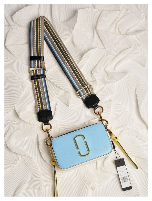 Marc Jacobs Snapshot Camera Crossbody Bag in Light Blue Colorblock Leather