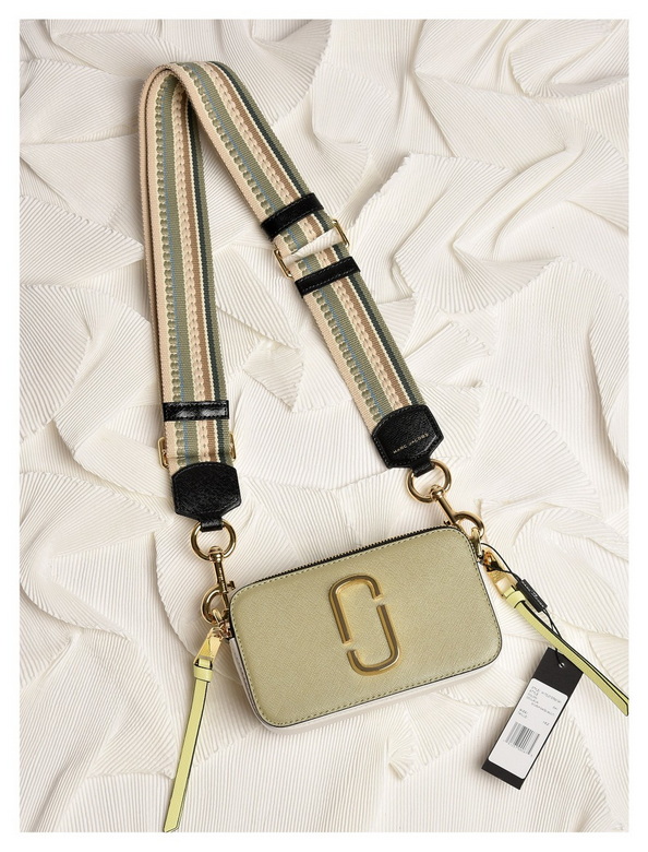 Marc Jacobs Snapshot Camera Crossbody Bag in Sage Green Colorblock Leather