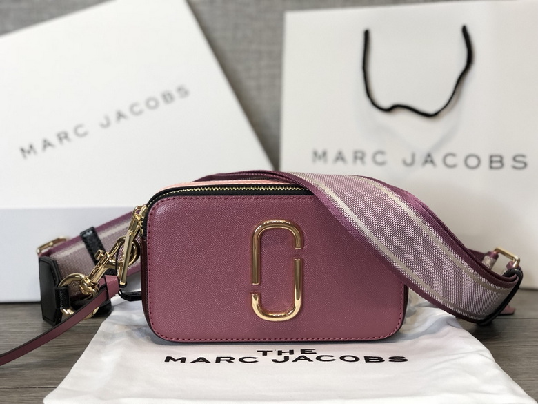 Marc Jacobs Snapshot Camera Crossbody Bag in Mauve Pink Textured Leather