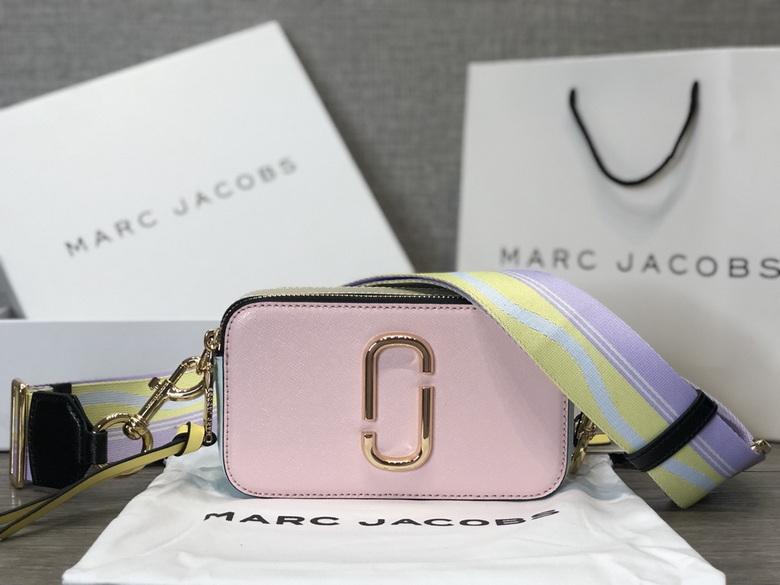 Marc Jacobs Snapshot Camera Crossbody Bag in Pink Colorblock Leather