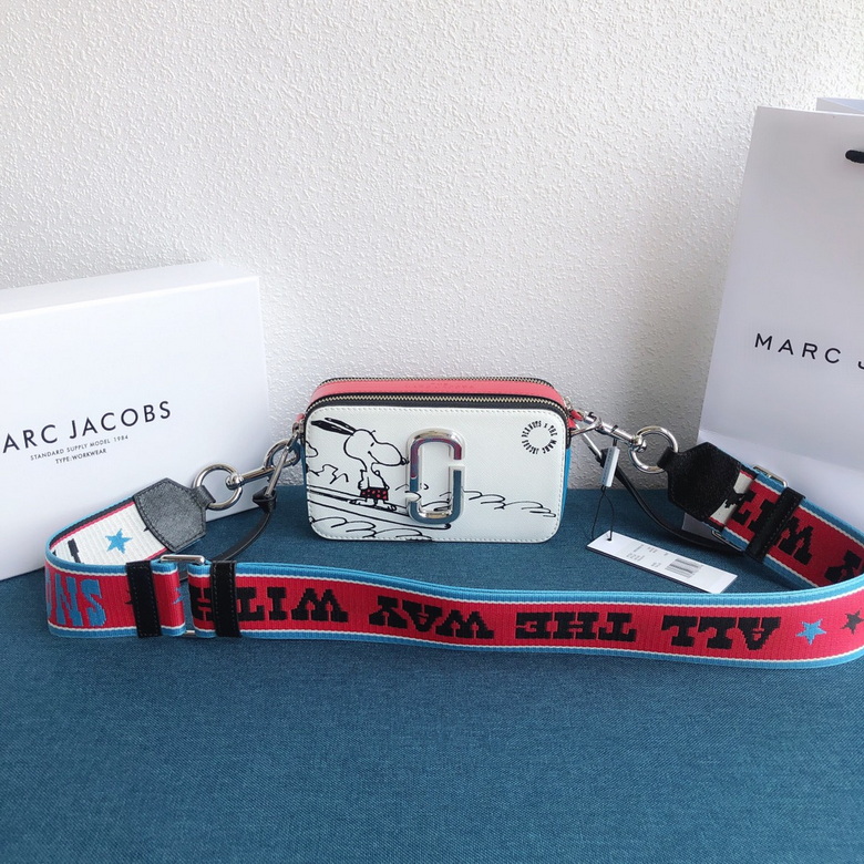 Marc Jacobs Snapshot Camera Crossbody Bag with Snoopy Print, White Multi
