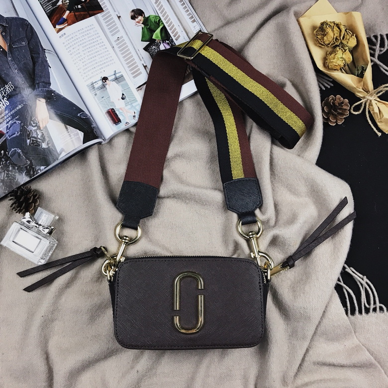Marc Jacobs Snapshot Camera Crossbody Bag in Brown Textured Leather