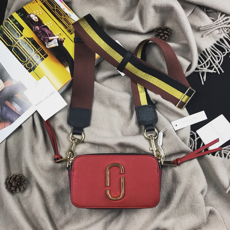 Marc Jacobs Snapshot Small Camera Crossbody Bag in Red Textured Leather