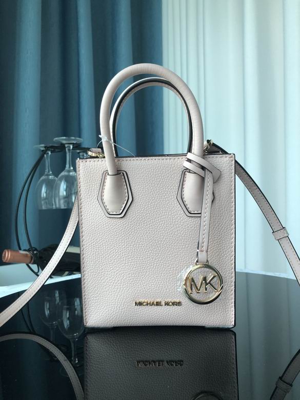 Michael Kors Mercer Extra-Small Crossbody Tote in Blush Pebbled Leather