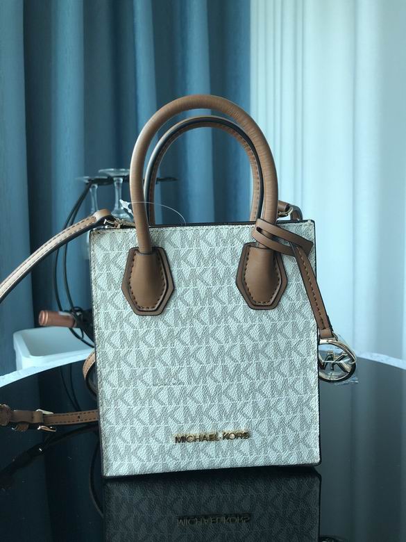 Michael Kors Mercer Extra-Small Crossbody Tote in Vanilla Signature Logo