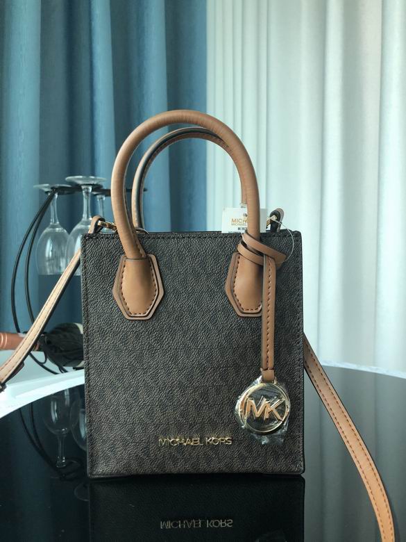 Michael Kors Mercer Extra-Small Tote Crossbody in Brown Signature Logo