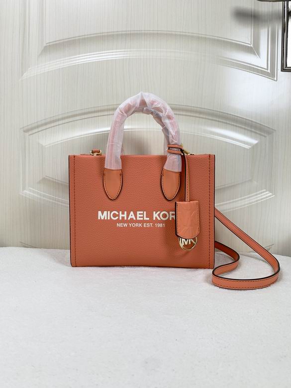 Michael Kors Mirella Small Tote Crossbody Bag in Apricot Pebbled Leather