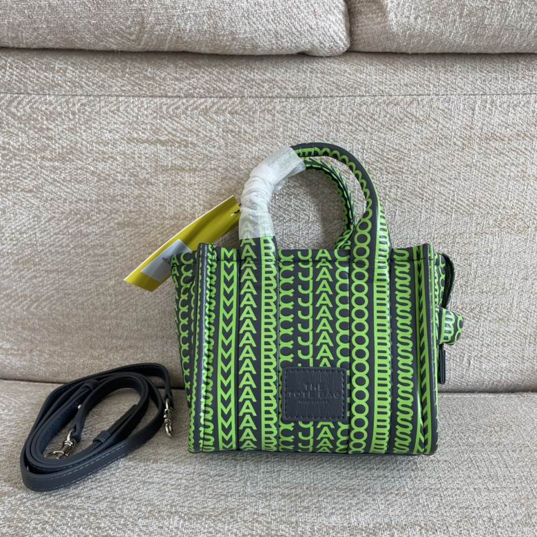 Marc Jacobs The Monogram Micro Tote Bag in Neon Green and Black