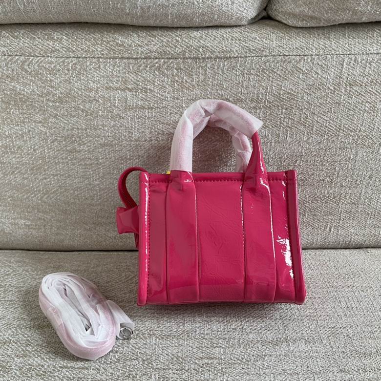 Marc Jacobs The Micro Tote Bag in Hot Pink Crinkled Patent Leather