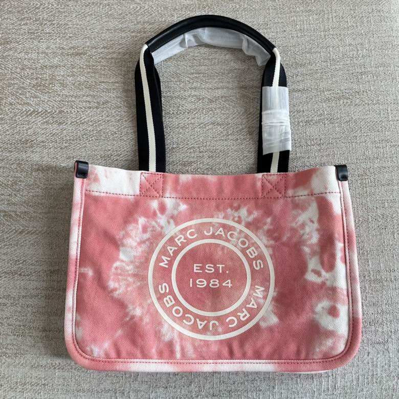 Marc Jacobs Flash Tote Bag in Pink Tie-Dye Canvas with Striped Straps