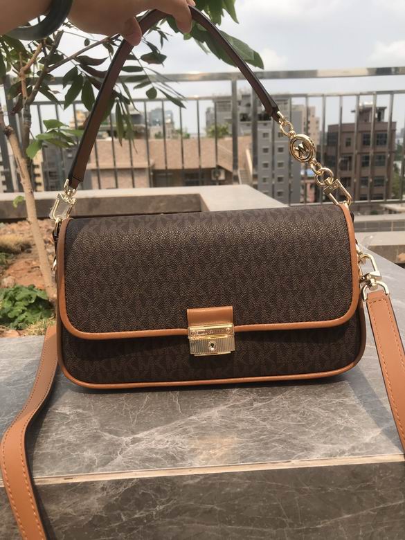 Michael Kors Bradshaw Medium Convertible Shoulder Bag in Brown MK Signature