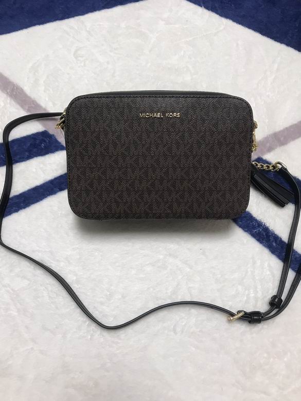 Michael Kors Jet Set Medium Camera Crossbody Bag in Brown MK Signature