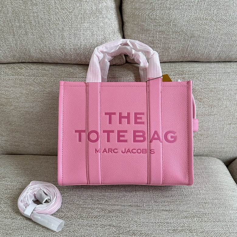Marc Jacobs The Tote Bag Medium Leather Tote in Pink with Crossbody Strap