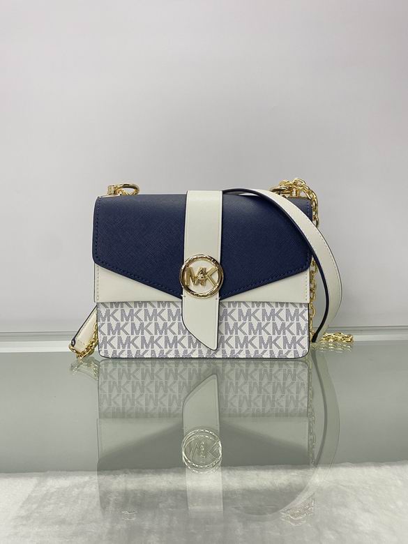 Michael Kors Greenwich Small Crossbody Bag in Navy and White with MK Logo
