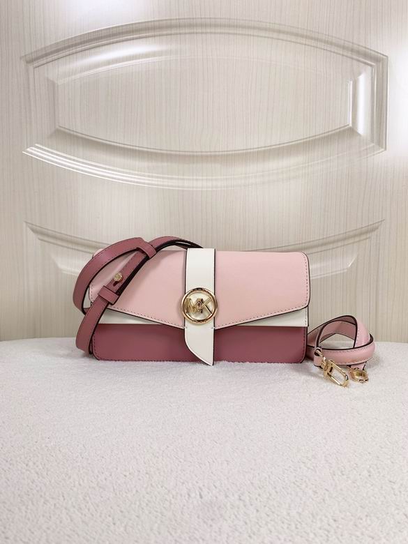 Michael Kors Greenwich Colorblock Crossbody Bag in Pink, White and Rose