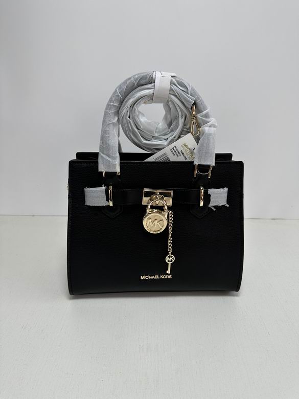 Michael Kors Hamilton Small Top-Handle Satchel in Black Pebbled Leather