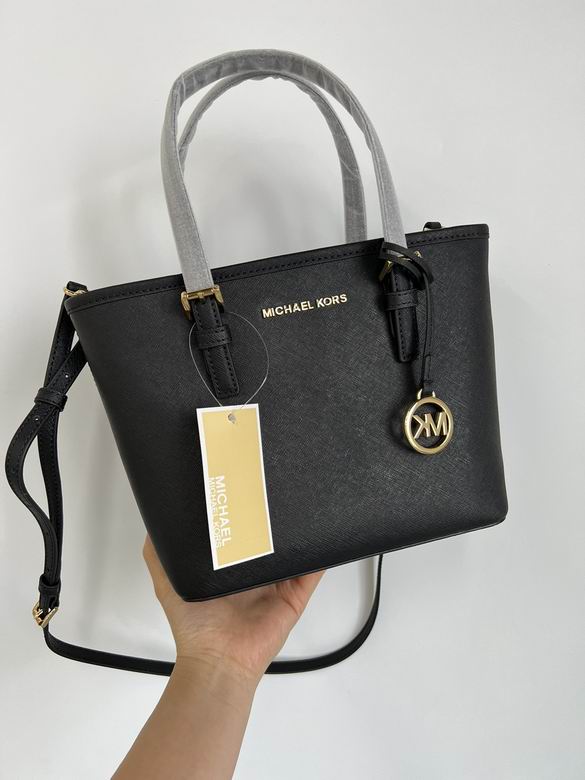 Michael Kors Jet Set Travel Extra Small Tote Crossbody Bag in Black Saffiano