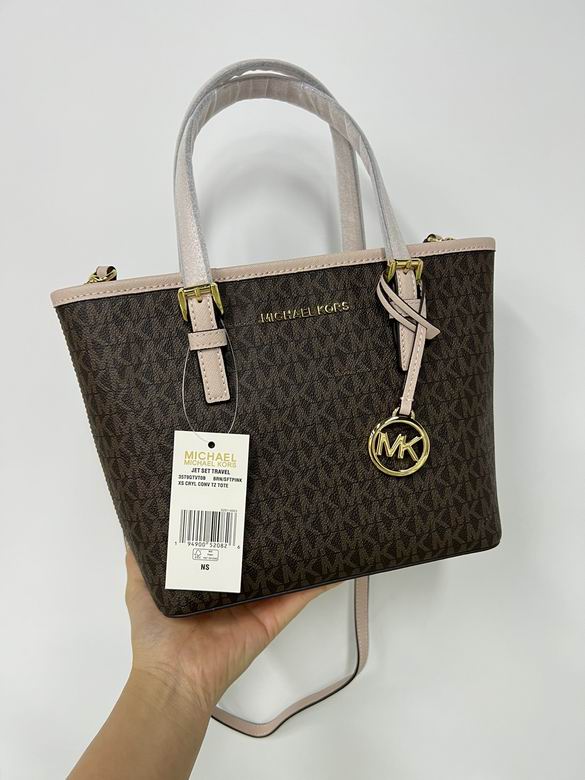Michael Kors Jet Set Travel XS Carryall Convertible Tote in Brown Signature