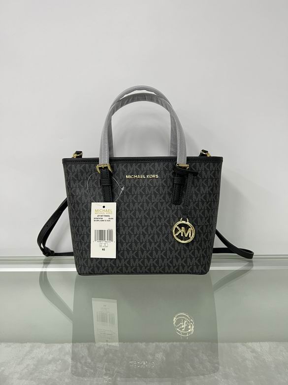 Michael Kors Jet Set Travel XS Carryall Crossbody Tote in Black MK Signature