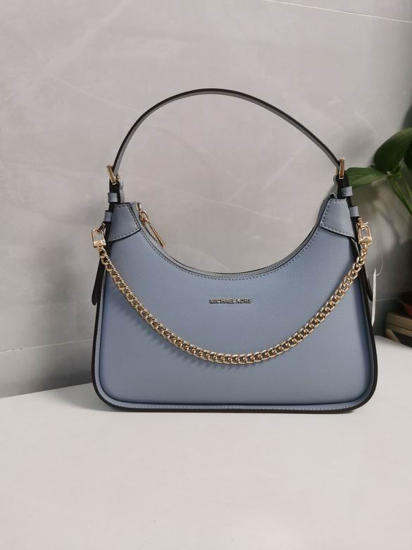 Michael Kors Wilma Medium Shoulder Bag in Pale Blue Saffiano Leather