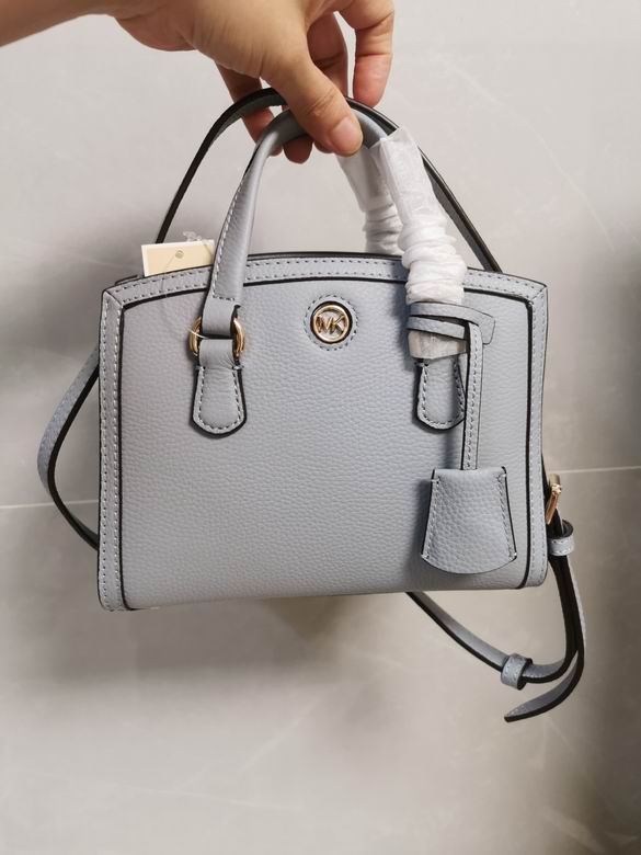 Michael Kors Chantal Extra-Small Satchel Crossbody Bag in Powder Blue Leather