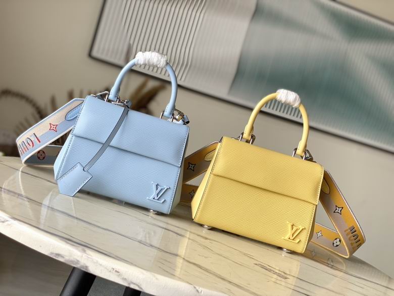 Louis Vuitton Cluny Mini Top-Handle Bag in Epi Leather, Blue and Yellow
