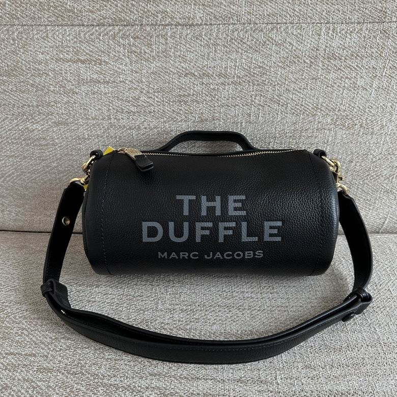 Marc Jacobs The Duffle Barrel Crossbody Bag in Black Pebbled Leather