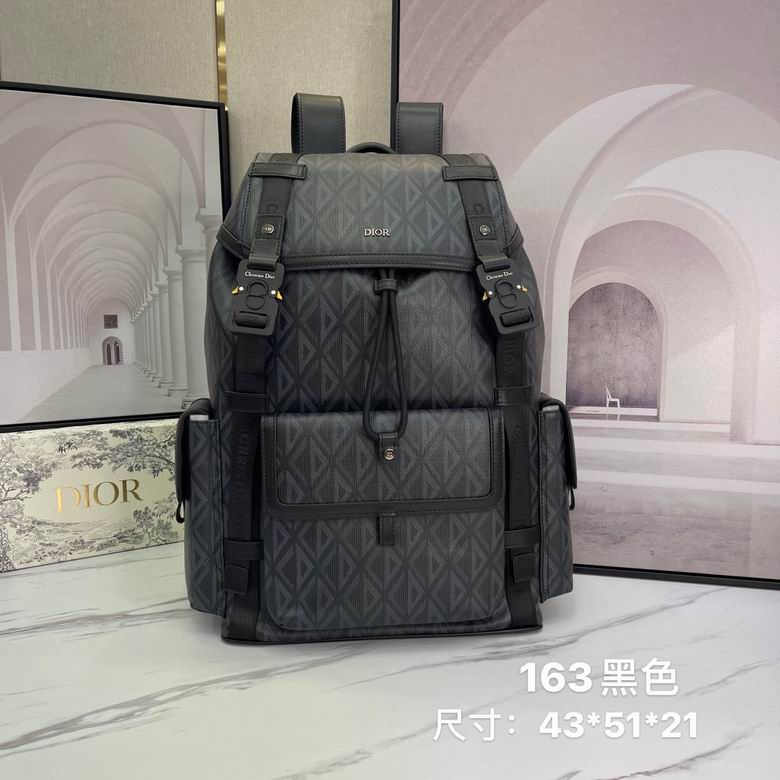 Dior Hit the Road Backpack in Black CD Diamond Canvas