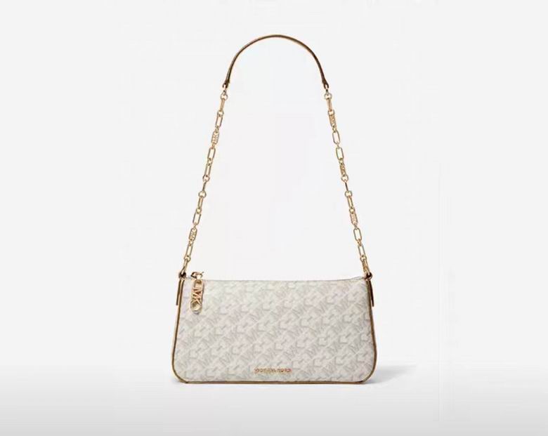 Michael Kors Empire Medium Chain Shoulder Bag in Vanilla Logo Print