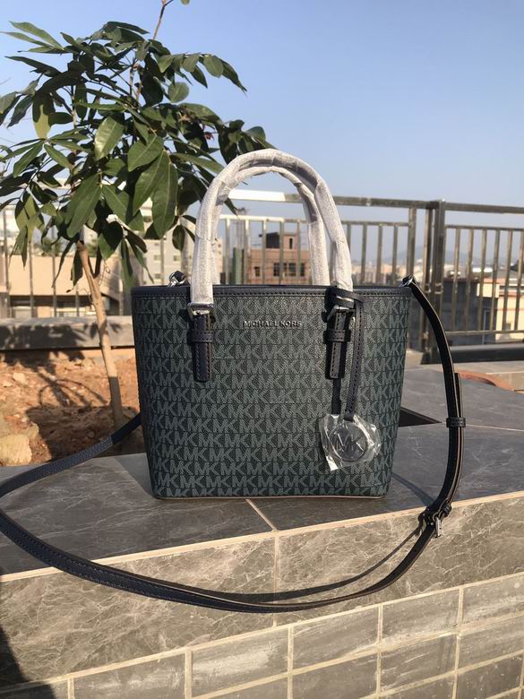 Michael Kors Jet Set Travel Extra-Small Tote with Crossbody Strap in Dark MK Logo