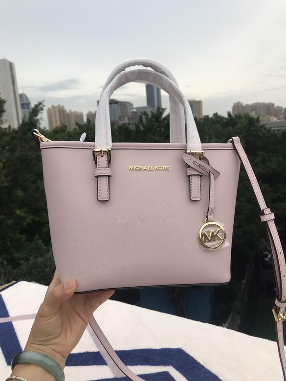 Michael Kors Jet Set Travel Extra-Small Carryall Tote in Blush Pink Saffiano