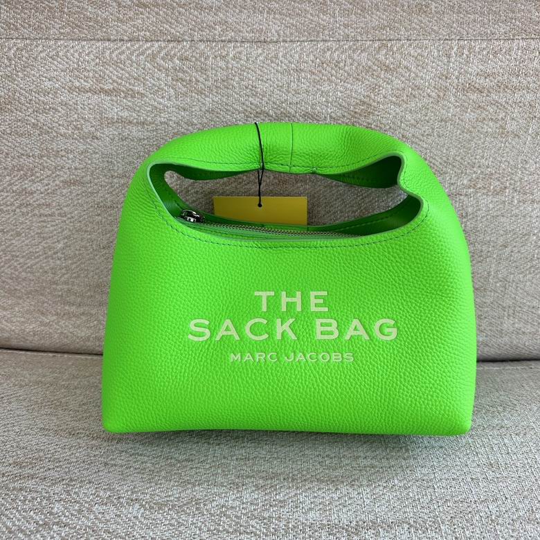 Marc Jacobs The Sack Bag Mini Top-Handle Bag in Green Pebbled Leather
