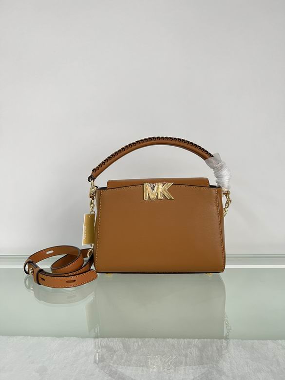 Michael Kors Karlie Small Top-Handle Crossbody Bag in Tan Leather