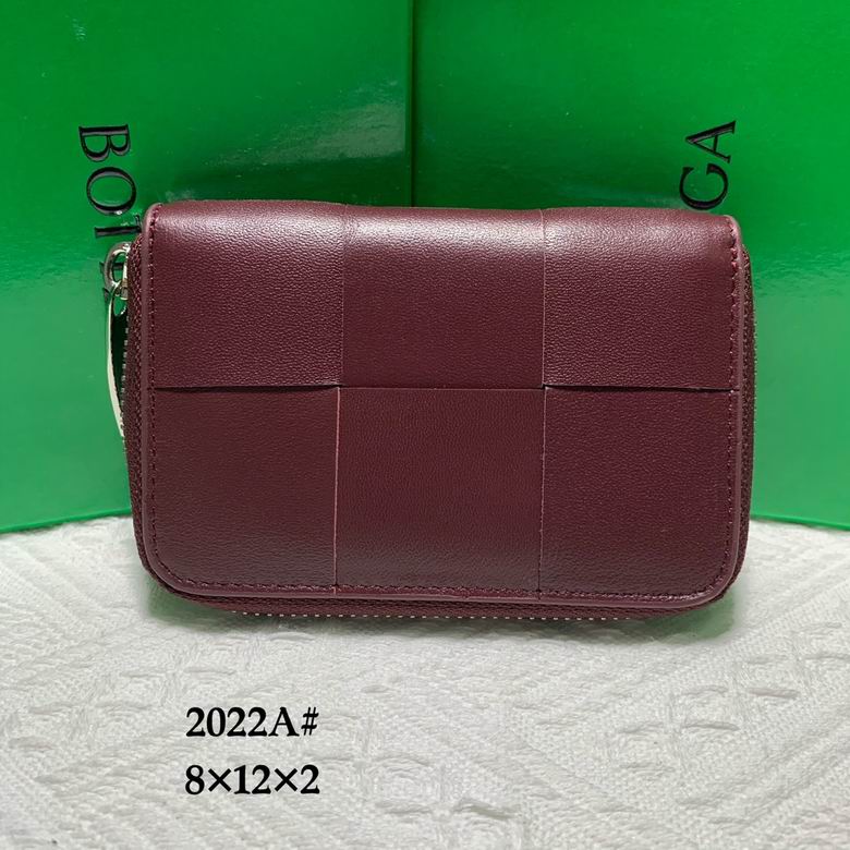 Bottega Veneta Cassette Intrecciato Zip-Around Wallet in Burgundy Leather