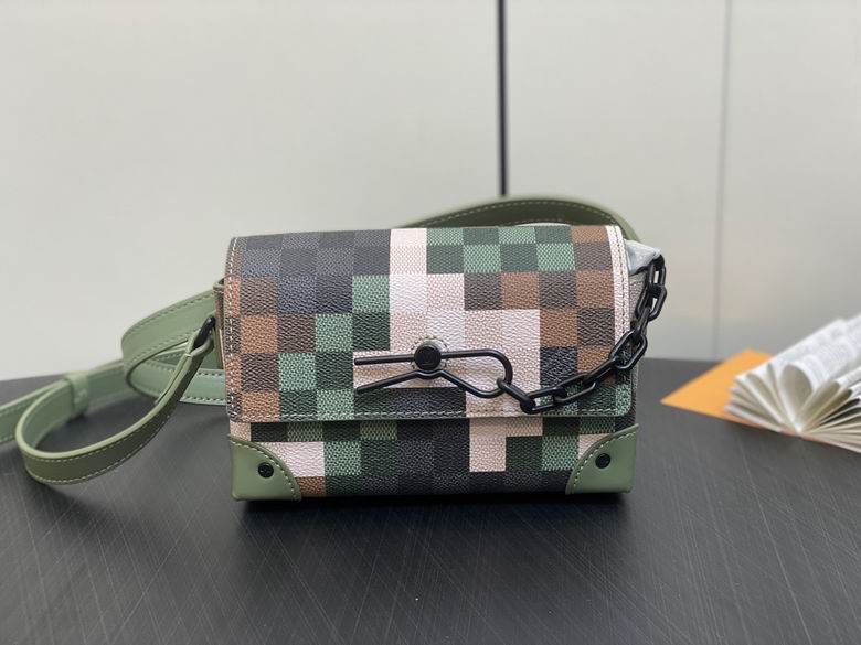 Louis Vuitton Steamer Mini Crossbody Bag in Green Pixel Damier Canvas