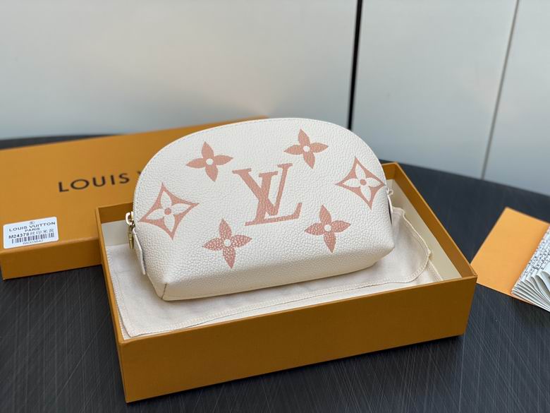 Louis Vuitton Cosmetic Pouch PM By The Pool in Cream Monogram Empreinte Leather