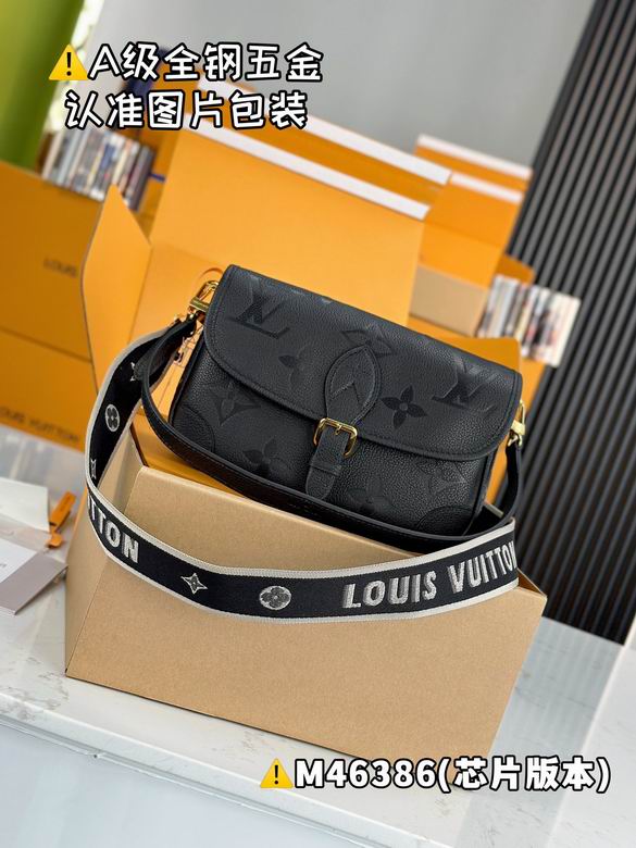 Louis Vuitton Diane Shoulder Bag in Black Monogram Empreinte Leather