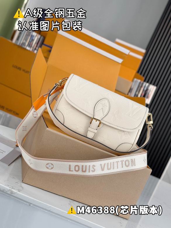 Louis Vuitton Diane Shoulder Bag in Cream Monogram Empreinte Leather
