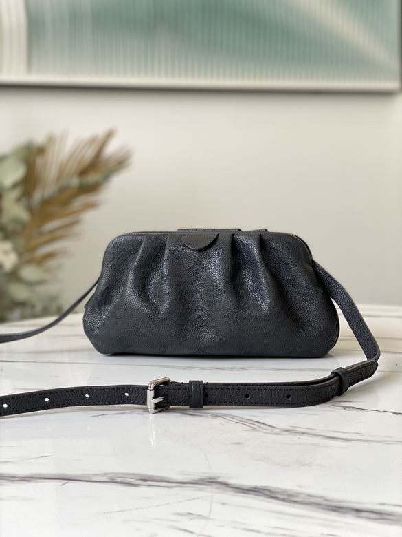 Louis Vuitton Scala Mini Pouch Crossbody in Black Mahina Leather