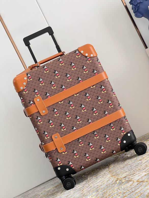 Gucci x Globe-Trotter Disney Mickey Mouse GG Rolling Suitcase in Brown