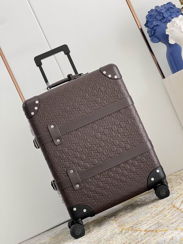 Gucci x Globe-Trotter Carry-On Spinner Suitcase in Brown Guccissima Leather
