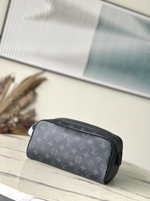 Louis Vuitton Dopp Kit Toiletry Pouch in Monogram Eclipse Canvas