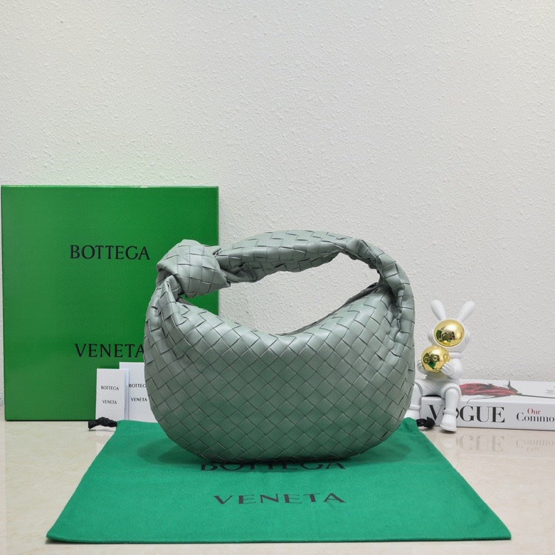 Bottega Veneta Jodie Knotted Hobo Bag in Sage Green Intrecciato Leather