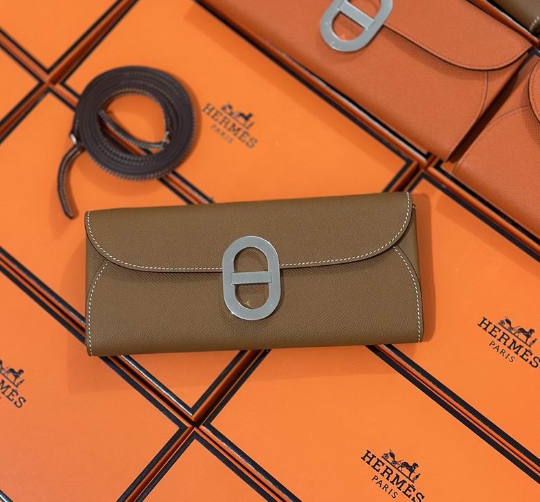 Hermès Ancre To Go Wallet Clutch in Gold Epsom Leather with Palladium Hardware