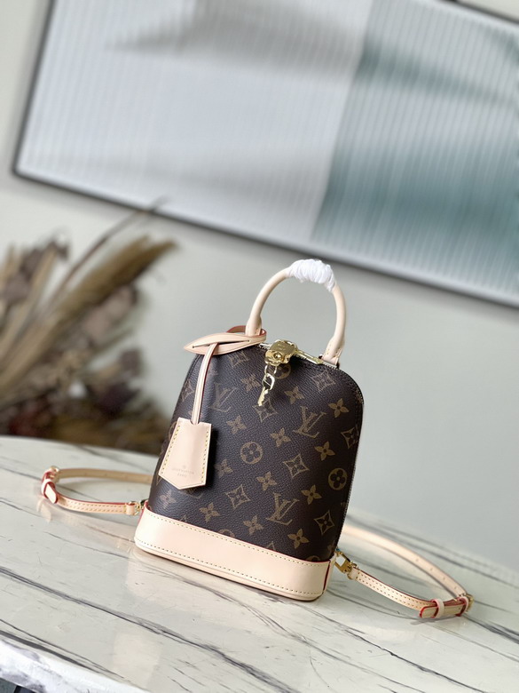 Louis Vuitton Alma BB Top-Handle Bag in Monogram Canvas with Crossbody Strap
