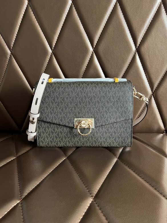 Michael Kors Hendrix Medium Crossbody Bag in Brown MK Logo Print