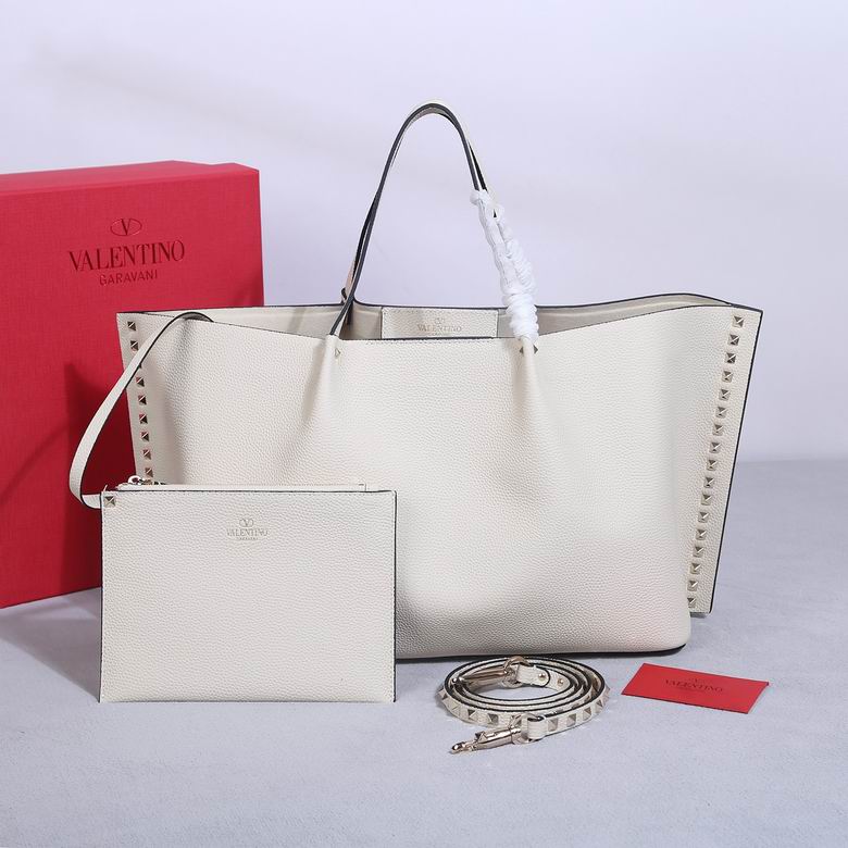Valentino Rockstud Shopping Tote · 41×25×18 cm