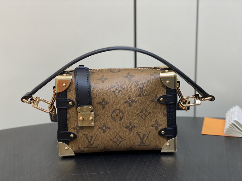 Louis Vuitton Side Trunk PM Shoulder Bag in Reverse Monogram Canvas